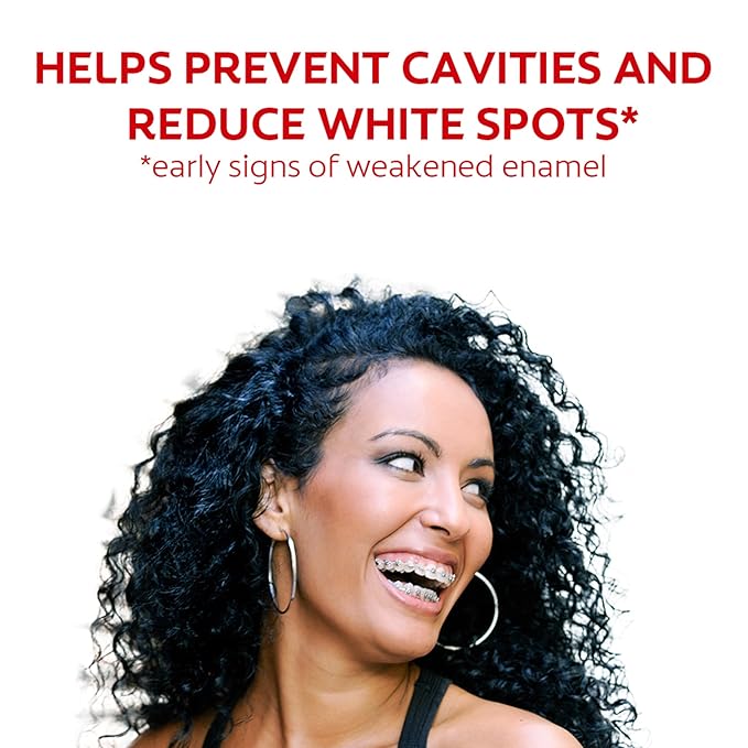 Colgate Ortho Defense Phos-Flur Anticavity Mouthwash, Alcohol Free Mouthwash for Braces, Made with Fluoride and Phosphate to Reduce White Spots and Help Prevent Cavities, Mint, 16.9 Fl Oz Bottle