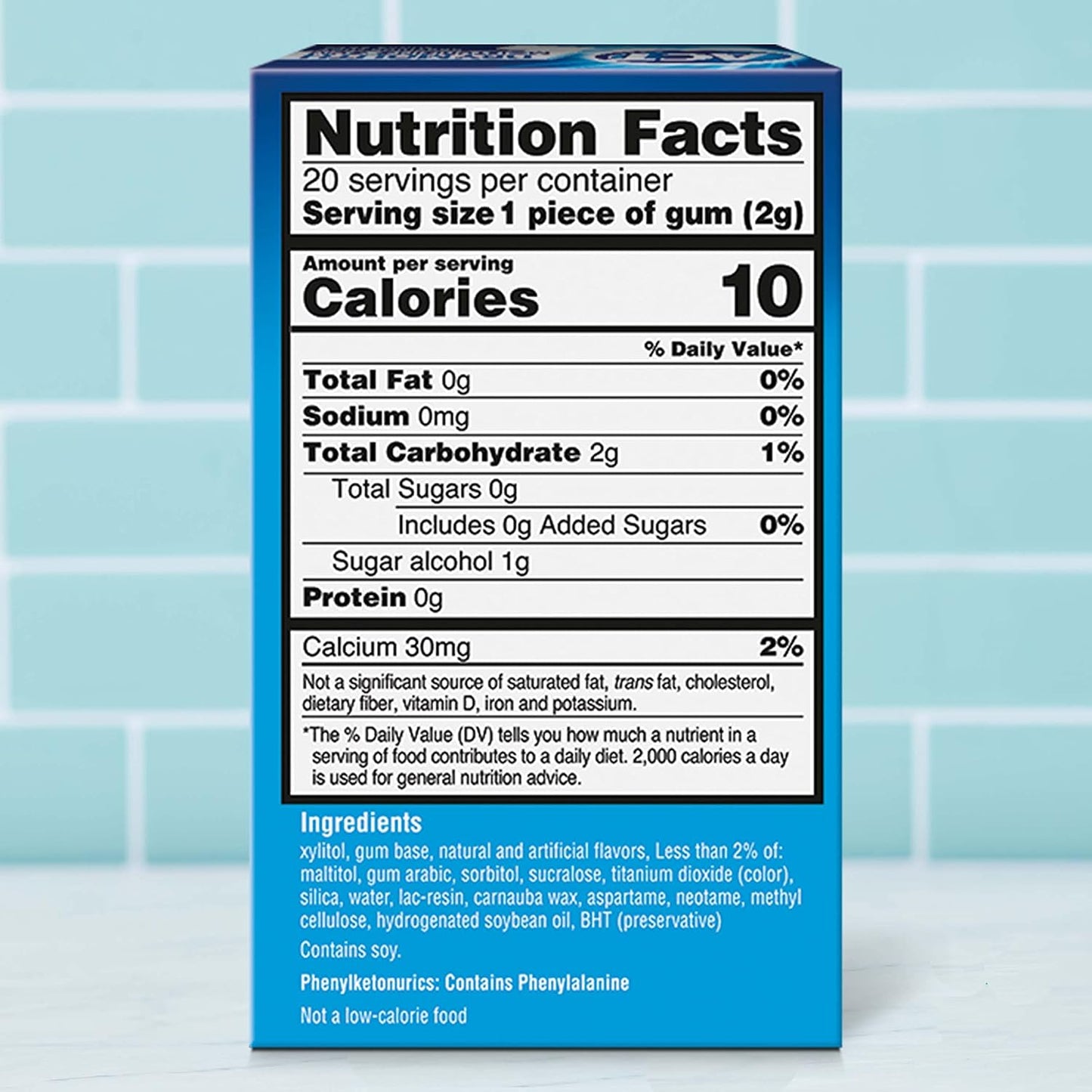 ACT Dry Mouth Moisturizing Gum, 20 Pieces, With Xylitol, Sugar Free Soothing Mint (Pack of 3)