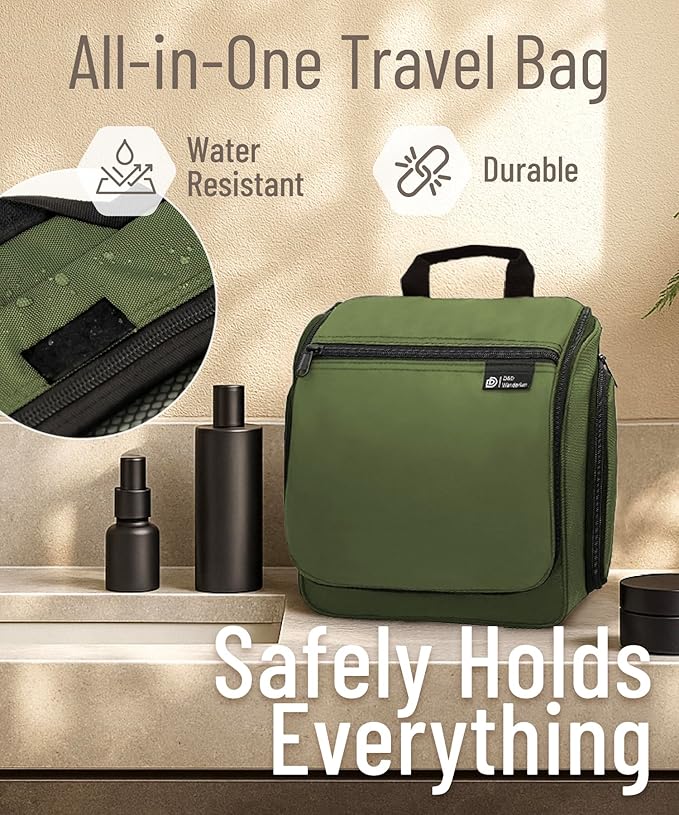 DD D&D Wanderlust D&D Hanging Travel Toiletry Bag for Men and Women – Cosmetics, Makeup and Toiletries Organizer Kit with 10 Compartments