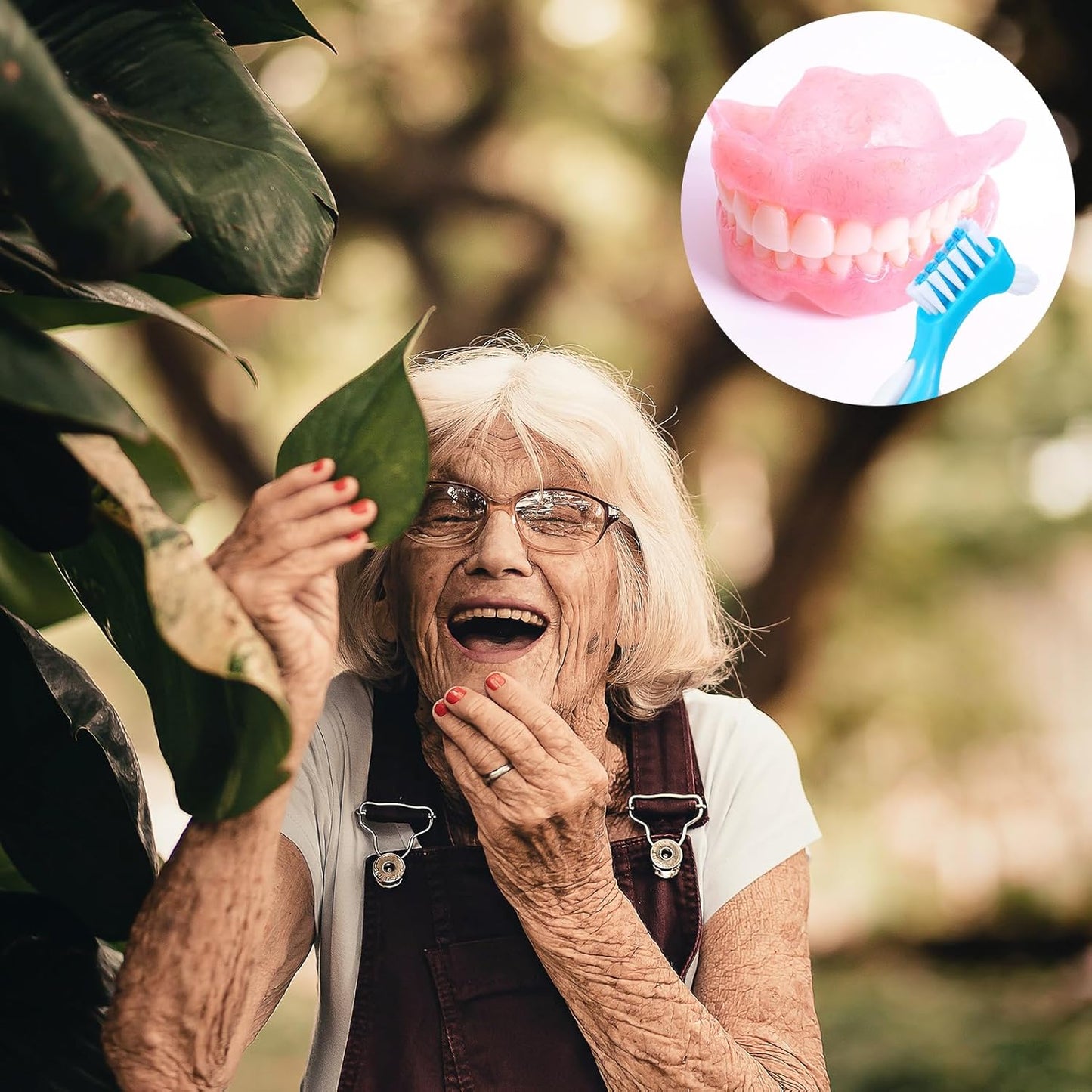 6 Pack Denture Cleaning Brush Dual Head Portable Denture Toothbrush Hard Double Sided Multi-Layered Bristles False Teeth Toothbrush for Care Clean Clear Brace Mouth Guard(Blue Orange Purple,Angled)