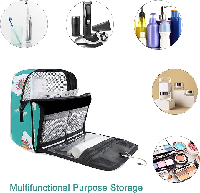 senya Hanging Travel Toiletry Bag Kit Makeup Case Cosmetics Organizer for Men Women