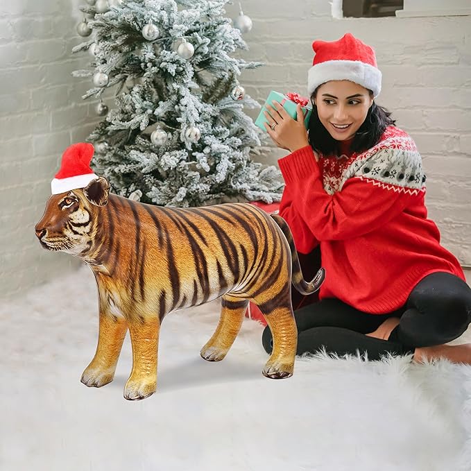 Jet Creations Tiger Inflatable 40"L x 20"H – Blow Up Animal Toy for Kids 3+ – Safari Party, Birthday, Holiday & Halloween Decor, Yard Display, Pool Play, VBS, Orange with Black Stripes, 1 PC