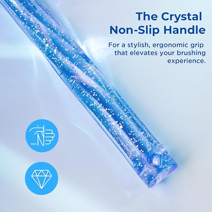 Soft Bristle Toothbrush, Micro Nano Flossing Toothbrushes with Multi-Layered Shaped Bristles for Whiten Teeth and Removes Plaque, Designed for Sensitive Teeth & Gums-White Head