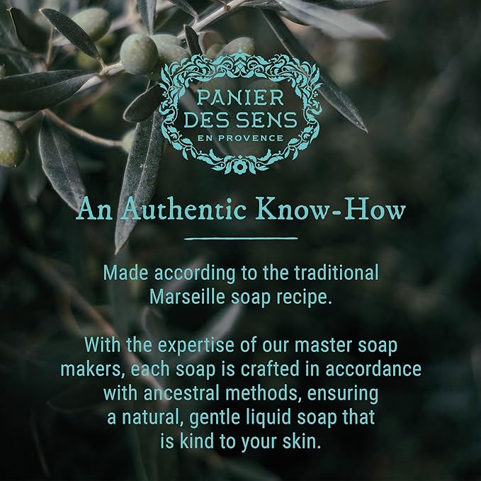 Panier des Sens - Liquid Hand Soap Refills - Jasmine Foaming Hand Soap Refill - French Moisturizing Hand Wash with Coconut Oil - Kitchen & Bathroom Soap - 97% Natural - 34 Fl.oz