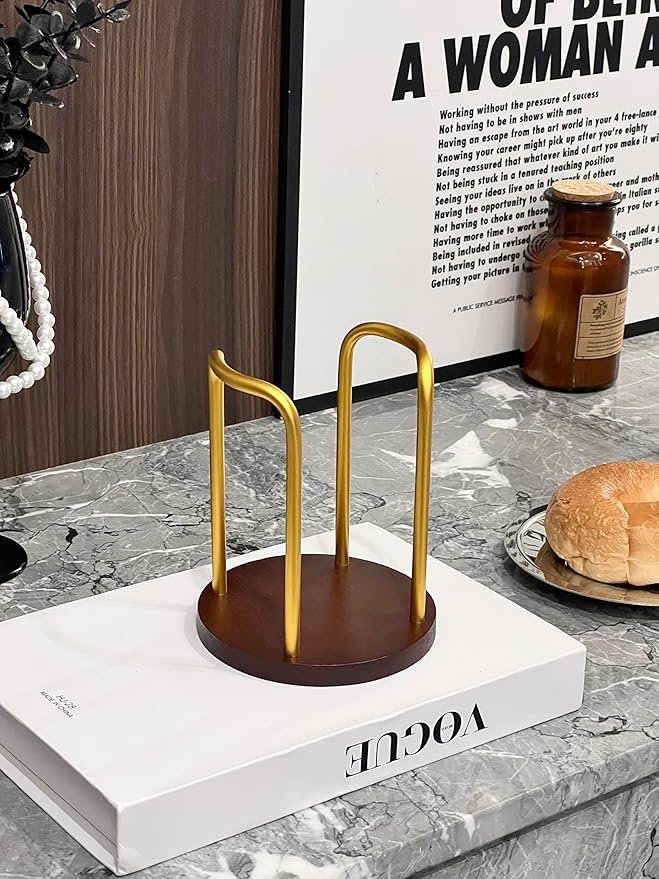 Wood Bathroom Cup Holder 8oz, Stylish Walnut Disposable Cup Dispenser, Plastic Mouthwash Cup Storage Organizer for Cups (Under 3.35in Diameter) -Perfect for Office, Kitchen, Gym, School or Cafes