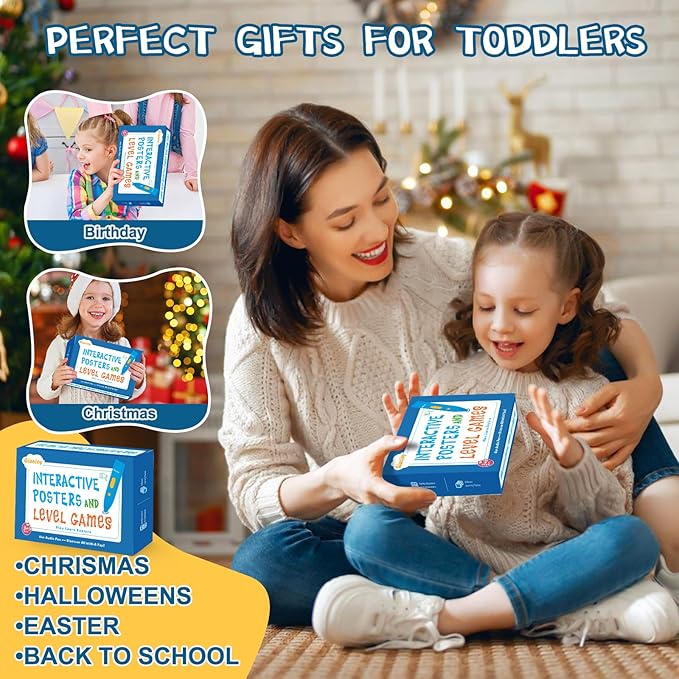 Bilingual Interactive for Kids Talking Dinosaur & Space Poster for Kids Learning and Educational Toys,Talking Educational Dinosaur Toy for Ages 3 to 12 Years Old,Space Theme Wall Decor for Preschool