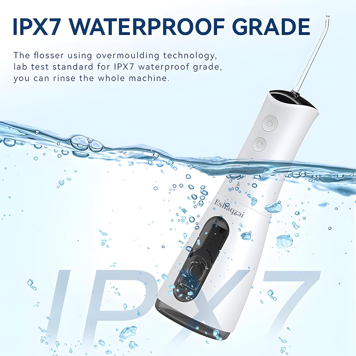 Water Flosser for Adults – Cordless, Waterproof Dental Flosser for Teeth & Gums, Rechargeable Oral Irrigator with 300ml/10oz Water Tank for Plaque Removal & Gum Care