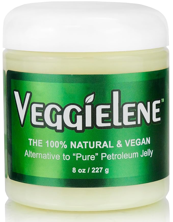 Beesaluxe Veggielene - 100% Natural, Vegan & Hypoallergenic Alternative to Petroleum Jelly - Unpetroleum - Lips, Hands, Baby, Makeup Remover and More (8 Ounce)