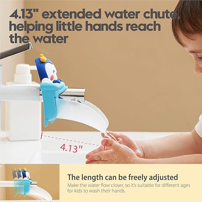 Bathroom Faucet Extender for Kids Sink Extender for Toddlers Faucet Extender Cute Penguin Faucet Extender for Toddlers Baby Kids Hand Wash Helper Bathroom Sink (1 Piece)