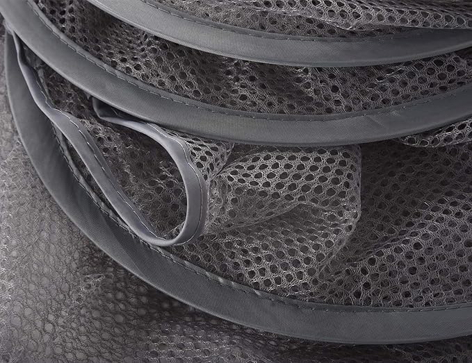 Libeder Mesh Hanging Storage Space Saver Bags Organizer,Foldable Storage Organizer 4 Compartments Toy Storage Basket for Kids Room Bathroom 2 Sets Grey