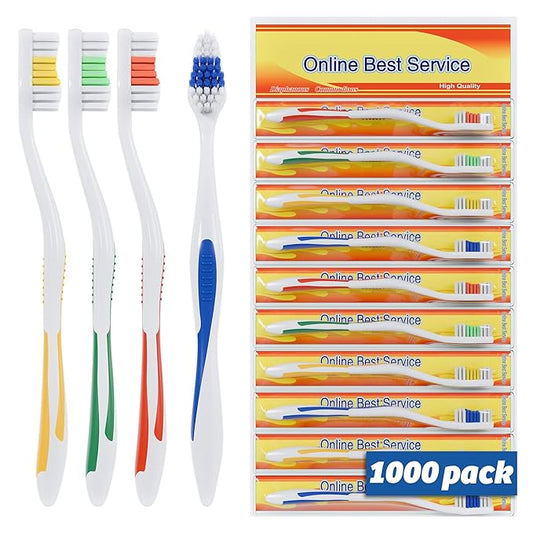 1000 Toothbrushes Lot Wholesale Standard Classic Toothbrush