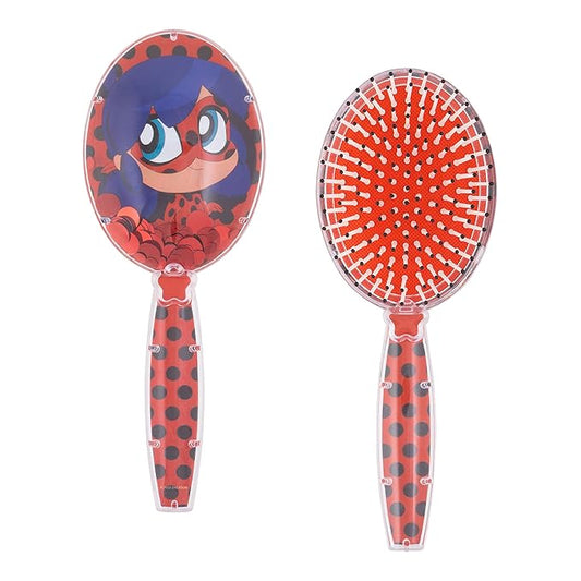 Miraculous Ladybug Confetti Hair Brush - Kids Sparkling Stars Brush Ages 3+