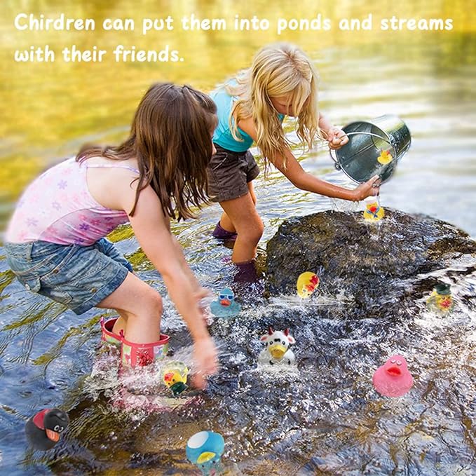 XY-WQ Rubber Duck 150 Pack for Jeeps Bath Toy Assortment - 2.3 Inch Bulk Floater Duck for Kids - Baby Showers Accessories - Party Favors, Birthdays, Bath Time, and More (50 Varieties)