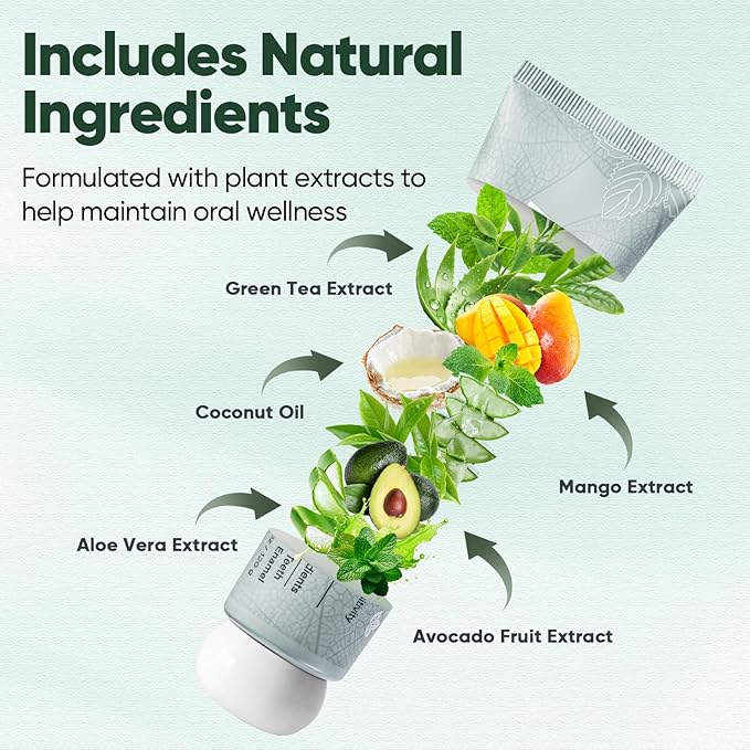 MySmile Fluoride Free Nano Hydroxyapatite Toothpaste for Sensitive Teeth, Strengthens Enamel, Remineralizes & Whitens Teeth, Freshens Breath for Adults, SLS Free, Misty Mint, 4.2 oz