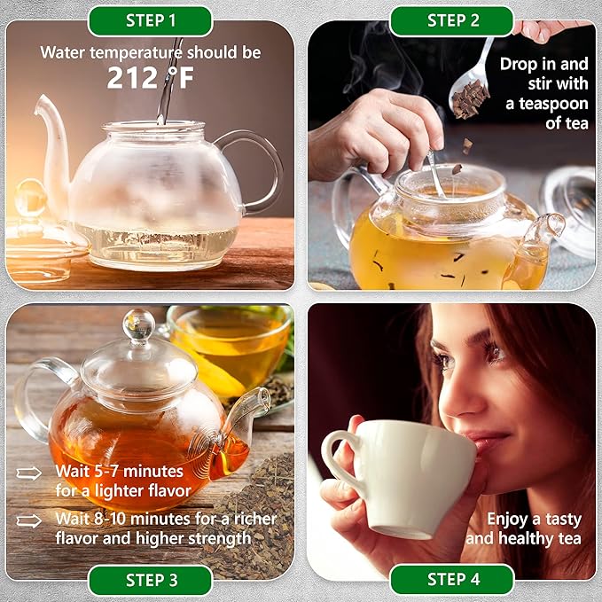 TeaDreamTea Dried Mullein Herbal Tea - Natural Mullein Flowers 5 fl.OZ Loose Tea - Caffeine-free - Pure Natural Premium Mullein Leaf - Mullein Herbal Teas with Cleanse Detox & Respiratory Support Effect