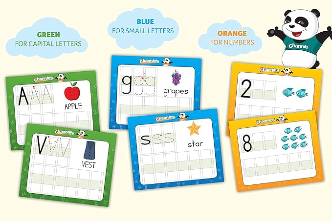 Dry Erase Number & Alphabet Flashcards for Kids Ages 3-5, 10 Numbers & 26 Visual ABC Flash Cards, Homeschool Learning Supplies, Summer School & After School Teaching Supplies for Handwriting Practice