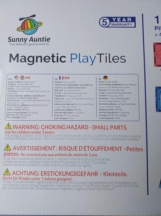 Magnetic Tiles 180 PCS+ Bonus Zippered CASE, Magnetic Tiles for Kids Toy for 3 4 5 6 7 8 Year Old Boys & Girls, Great Gift for Kids Aged 3-8, XL Set