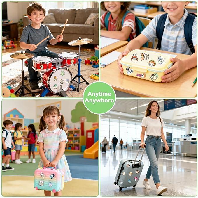 120pcs Emotional Support Animal Stickers, Cute Affirmation Sticker Pack for Adults, Kids & Teens, Waterproof Vinyl Inspirational Decals for Water Bottles, Laptops, Journals, Phones