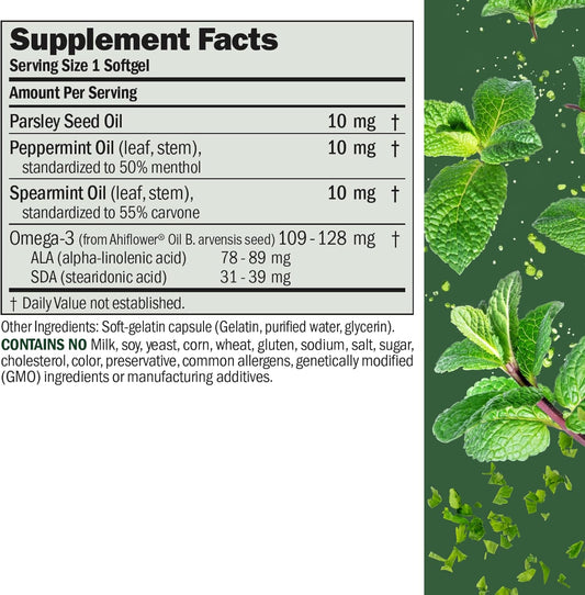 ANDREW LESSMAN Breath Plus 360 Softgels - Natural Breath Freshener, Helps Eliminate Odors from Food, Smoking, Morning Breath from The Inside Out. Peppermint, Spearmint. Easy to Swallow Softgels