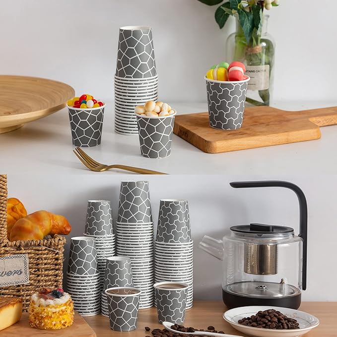 600 Pack 3 oz Paper Cups, Small Bathroom Cups Disposable Mouthwash Cups, Mini Paper Cups for Bathroom, Party, Picnic, Travel and Event