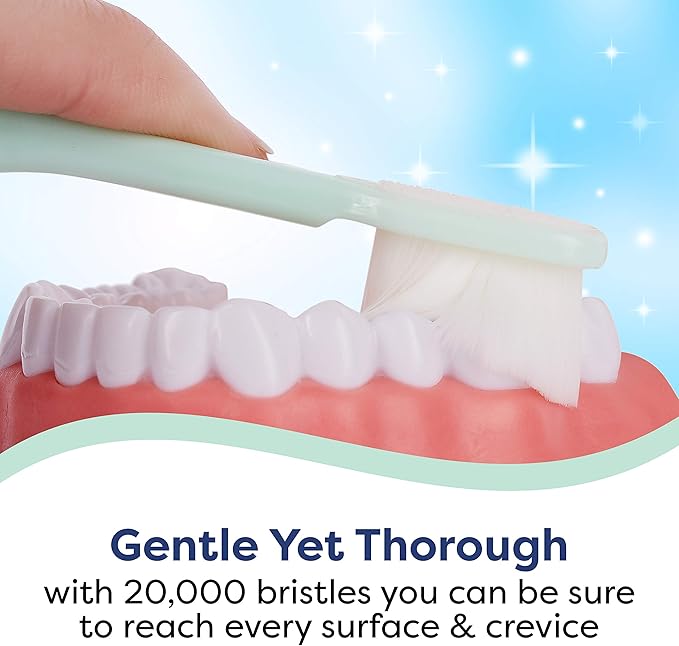 Nano Toothbrush for Sensitive Gums - Extra Soft, Perfect for Kids (4 Pack)