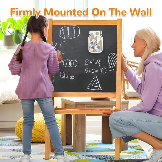 Reward Jar for Kids – Magnetic Wooden Behavior Chart and Incentive Jar with 25 Tokens, Stickers, Stand & Magnet – Positive Reinforcement Tool for Home, Toddlers or Classroom (Smiley – V1)