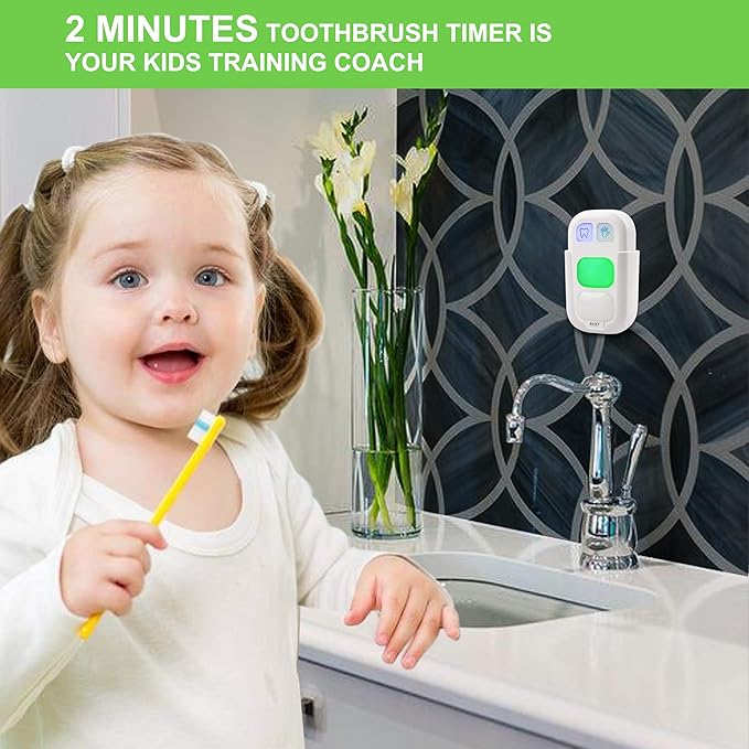 Timer Luxsway, 2 Minutes Teeth Brush Timer and 20 Seconds Hand Wash for Kids Training Coach, Wireless Battery Powered Indicator Light 2Pack