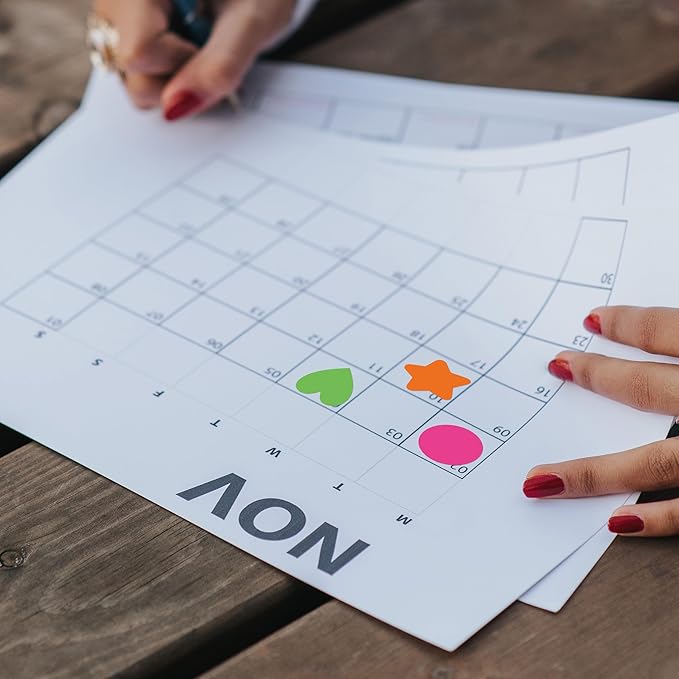 2150 Pcs Star Heart Dot Stickers for Kids Rainbow Reward Small Shape Self Adhesive Sticker for School Classroom Student Teacher Supplies Behavior and DIY Decoration