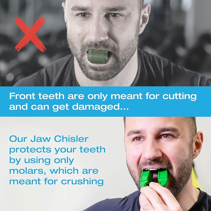 Jawline Exerciser by Tilcare - Jaw Exerciser for Men and Women that helps to workout your Jaw, Neck and tone your face with exercise - Face Slimmer that will chisel your Jawline - Elite Level 70lb