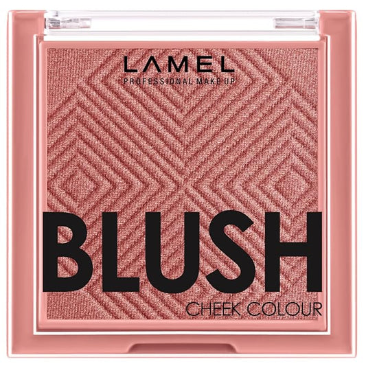 Lamel Coral Blush Cheek Color Mini - Blendable Natural Blush Powder - Enhances & Defines Shapes & Features - Shading & Contouring Powder - 4 Universal Shades - 403 (Coral) - 3.8g / 0.13 oz