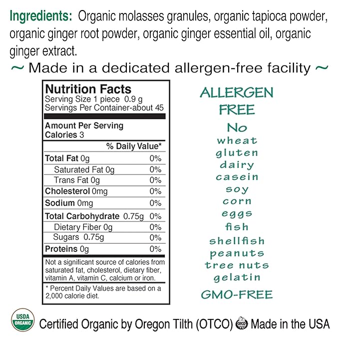 St. Claire's Organic Herbal Pastilles, (Ginger, 1.5 Ounce Tin, Bundle of 3) | Gluten-Free, Vegan, GMO-Free, Plant-based, Allergen-Free | Made in our Allergen-Free facility