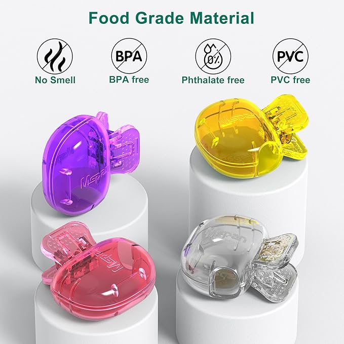 Mspan Toothbrush Head Cover Cap: Tooth Brush Protector Clip Compatible with Oral-B Philips Colgate AquaSonic - Plastic Pod Travel Case - 4 Packs