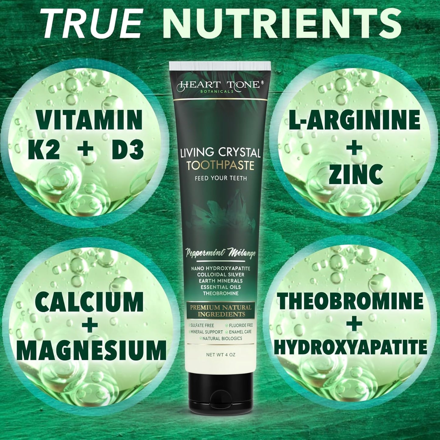 Holistic Oral Care Bundle – Living Crystal Hydroxyapatite Toothpaste + Nano Silver Mouthwash | Natural Mineral-Based Oral Care | Alcohol-Free & Mint Fresh