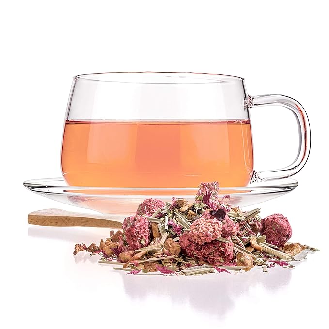 Tealyra - Raspberry Relaxation - Herbal Loose Leaf Tea - Lemon Verbena - Hibiscus - Lemongrass - Relaxing Calming Bed Time Tea - Caffeine Free - 112g (4-ounce)