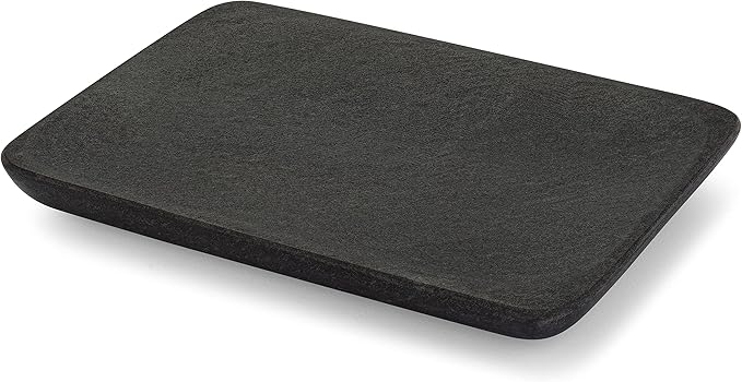Beau Brummell Solid Black Marble Decorative Jewelry & Accessory Tray for Bathroom, Kitchen, Vanity, Dresser, Nightstand or Desk | Hand Crafted from 100% Real Solid Black Marble | 6.5"x4.5"x 0.5"