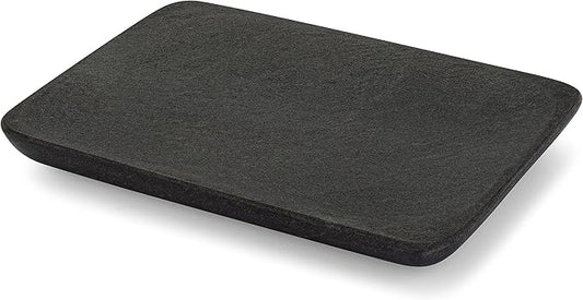 Beau Brummell Solid Black Marble Decorative Jewelry & Accessory Tray for Bathroom, Kitchen, Vanity, Dresser, Nightstand or Desk | Hand Crafted from 100% Real Solid Black Marble | 6.5"x4.5"x 0.5"
