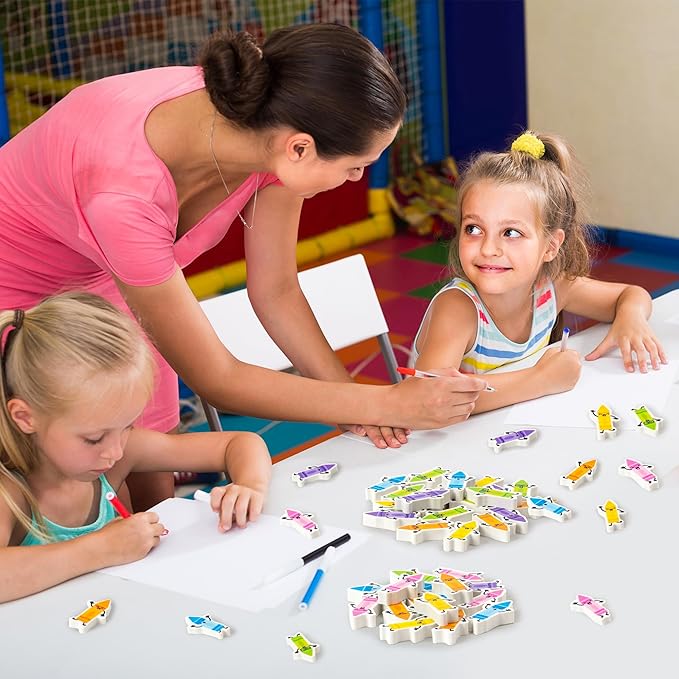 CJiangpo 60Pcs Crayon Mini Erasers for Kids Bulk, Colorful Cartoon Crayon Cute Pencil Rubber Eraser Birthday Party Favors Fillers Kids Back to School Classroom Rewards Student Homework Prizes Gifts