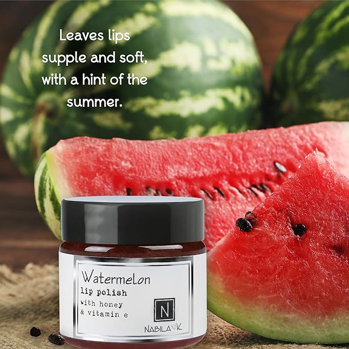 Nabila K Uzuri Hydration Gift Set – Includes Organic Mango Vanilla Body Scrub, Black Soap, Coconut Milk Body Butter & Watermelon Lip Polish – Luxury Bath Kit for Women & Men – Ready-to-Gift Spa Box