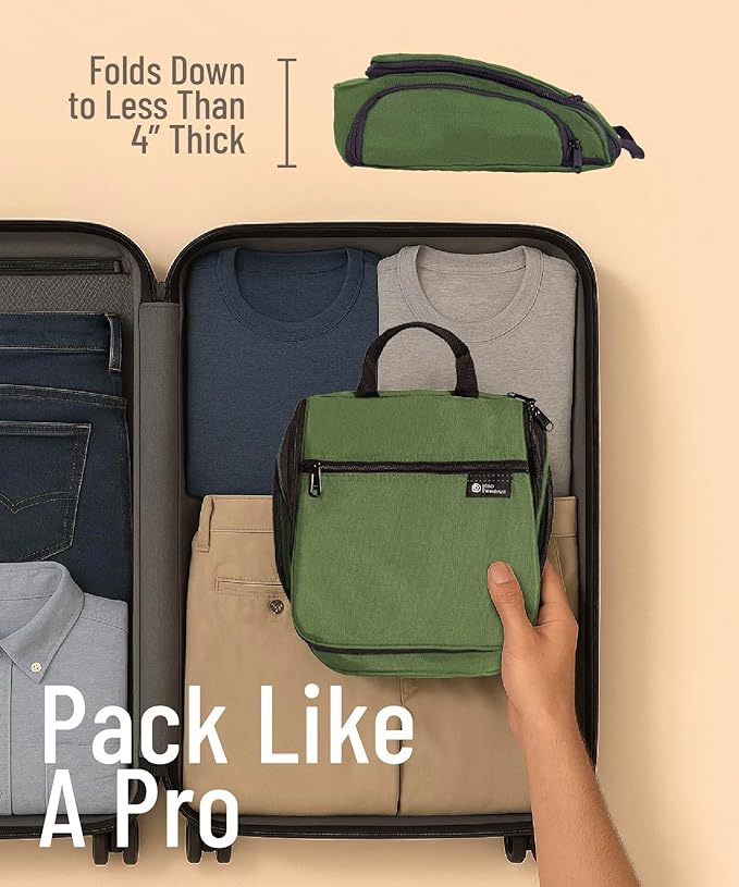 DD D&D Wanderlust D&D Hanging Travel Toiletry Bag for Men and Women – Cosmetics, Makeup and Toiletries Organizer Kit with 10 Compartments