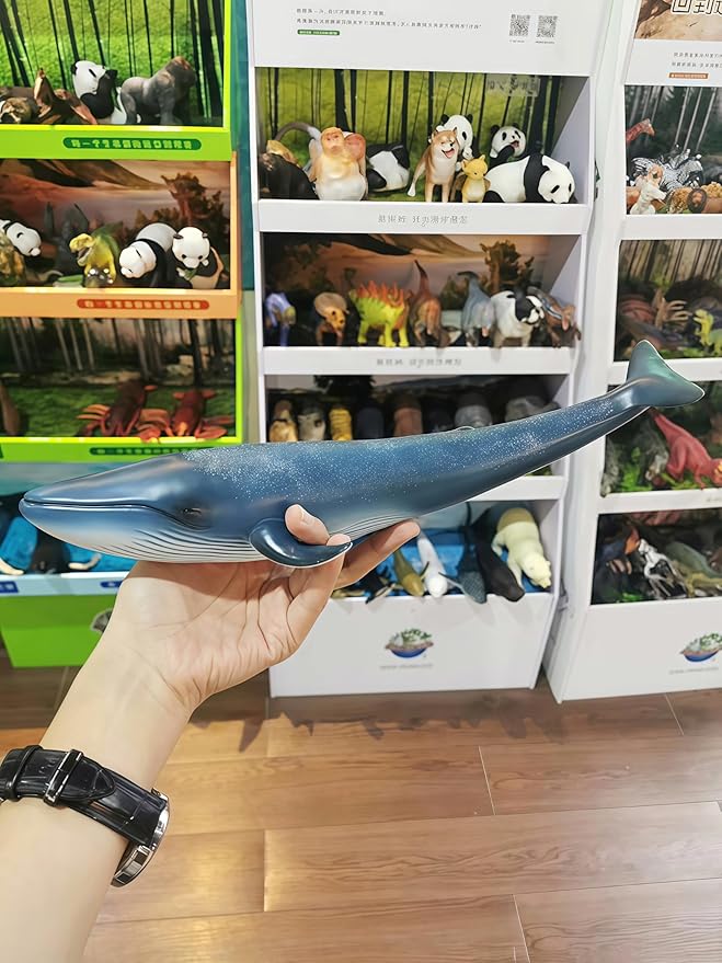 Gemini&Genius Blue Whale Sea Animal Action Figure, Ocean Shark Whale Model Toy, Educational, Role Play, Swim, Beach, Bath and Collectors for Kids