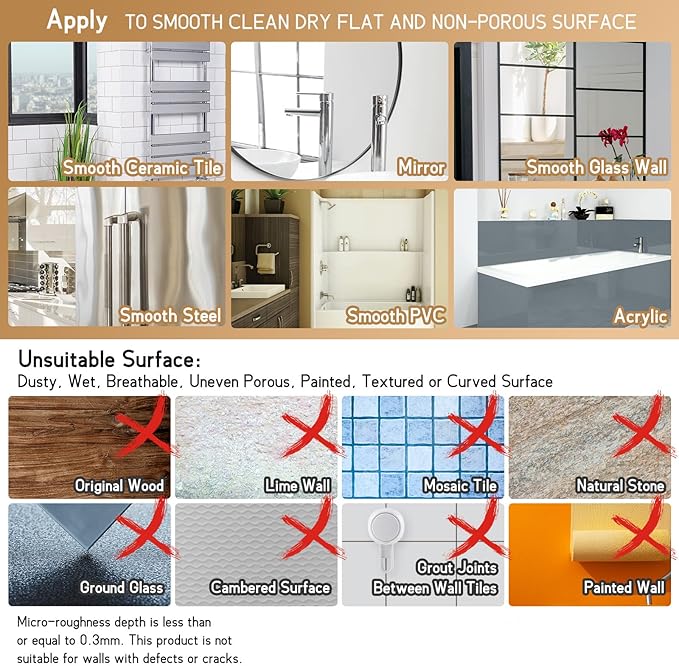 LEVERLOC Razor Holder for Shower 2 Pack, Powerful Vacuum Suction Cup Hook for Towel, Loofah, Razor, Squeegee, Damage-Free Wall Shower Hook, Shaver Holder for Bathroom, Easy to Install and Reuse, Black