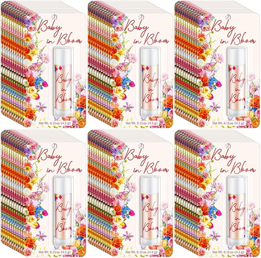 30 Pack Baby in Bloom Party Gifts Baby Shower Games Prizes Bulk Lip Balms Favors for Winners Adults Guests Gender Reveal Favors Decorations Souvenirs Gift Bags Stuffers