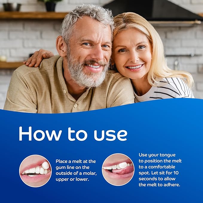 Oracoat XyliMelts for Dry Mouth Night Time or Day - Moisturizing Dry Mouth Adhering Discs, Sugar Free with Xylitol, 40 Count, Slightly-Sweet Flavor, 8-Hour Relief