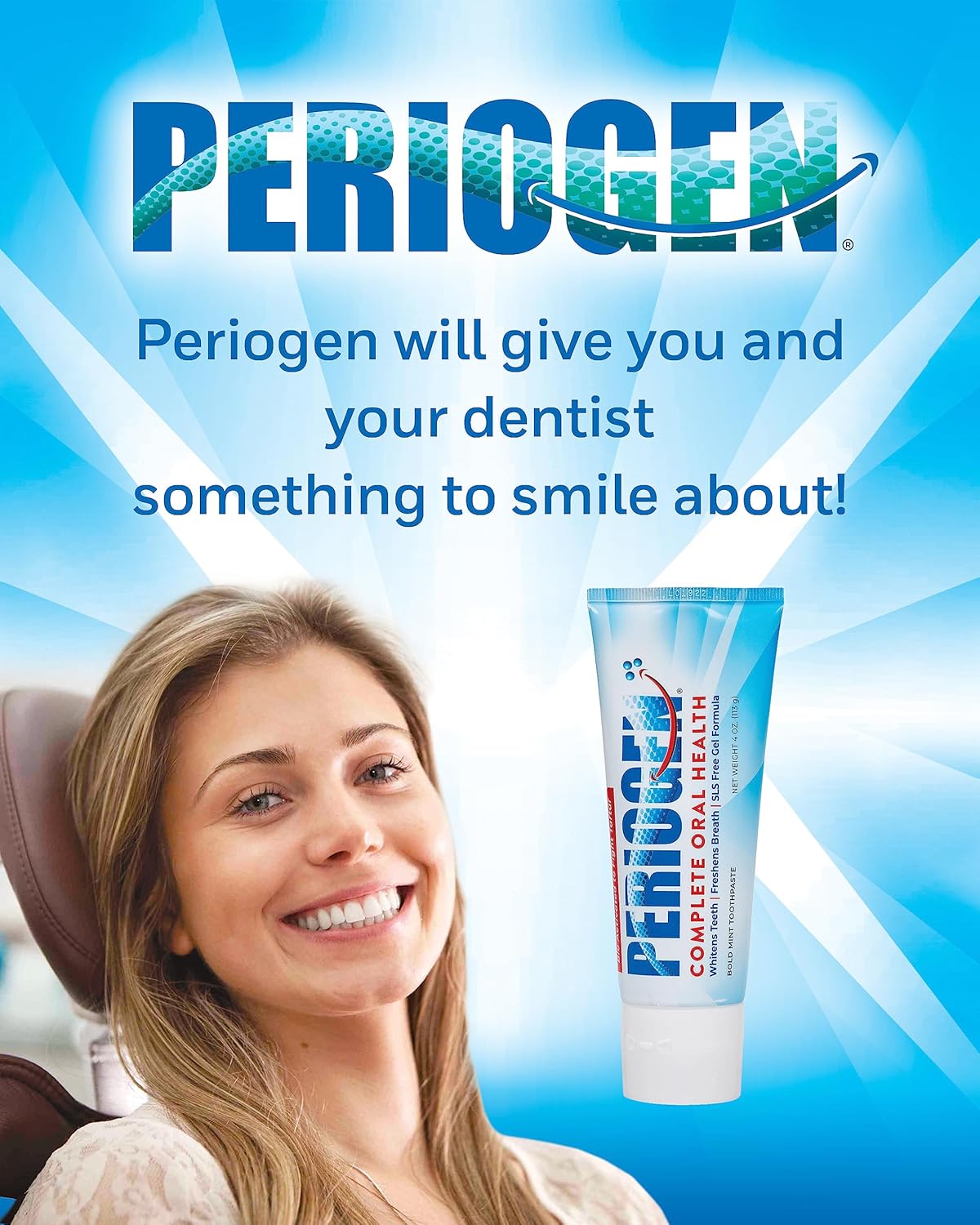 Periogen Toothpaste - Super Cleaning Plaque & Tartar Control Formula - SLS Free- 2-Pack