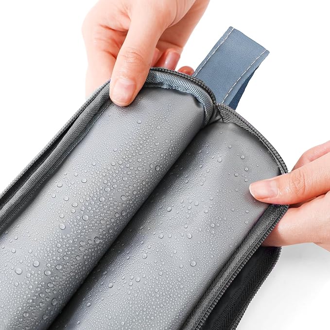 Kids Toiletry Bag for Boys, Travel Toiletry Bag for Little Young Boys Waterproof Hanging Wash Bag Toddler Traveling Toiletries, Construction Grey