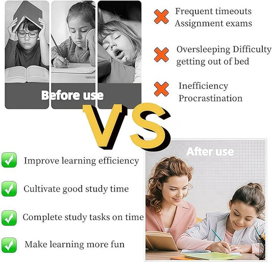 Kids Visual Timer for Kitchen,Classroom,Cooking,Learning,Bedroom,Office, 60-Minute Countdown Pomodoro Timer for Kids with Autism ADHD (Orange Style)