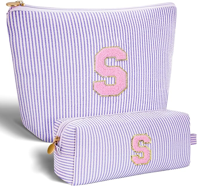 Gifts for Girls Teens Kids - Birthday Gift for Daughter Sister Her,Travel Essentials,Teen Girl Essentials,Cute Trendy Stuff Makeup Bag Set Cosmetic Bag - Lavender,S