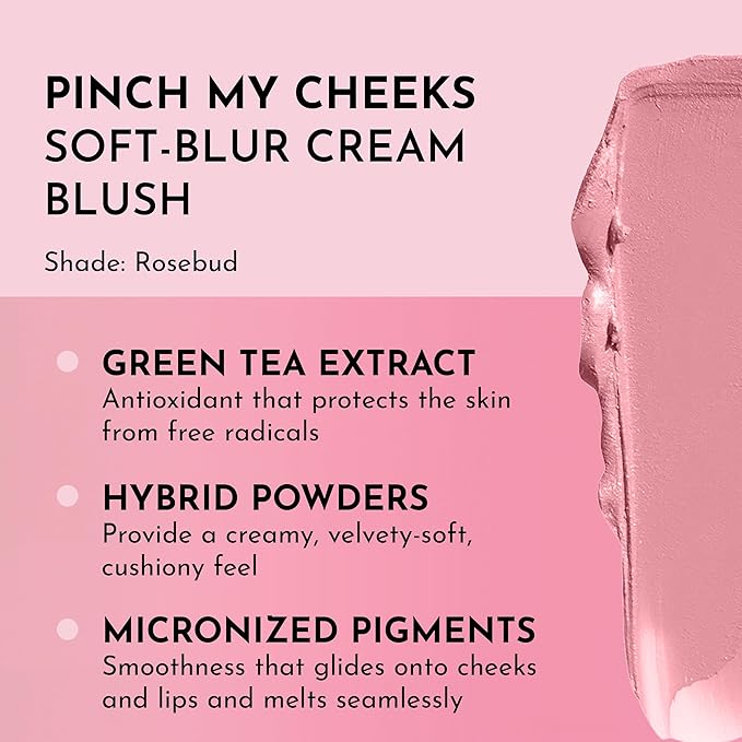 LAWLESS Women's Pinch My Cheeks Soft-Blur Cream Blush, Rosebud, Pink, 0.18 Ounce
