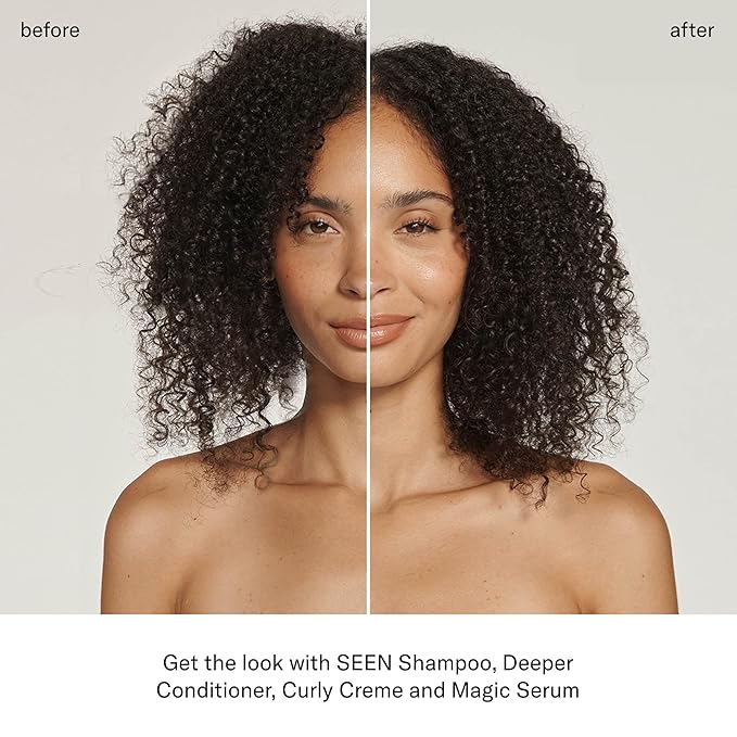 SEEN Curly Creme - Scented - Non-Comedogenic & Curl Defining Styling Hair Cream- Reduces Frizz- Heat Protectant- Safe for Sensitive Skin