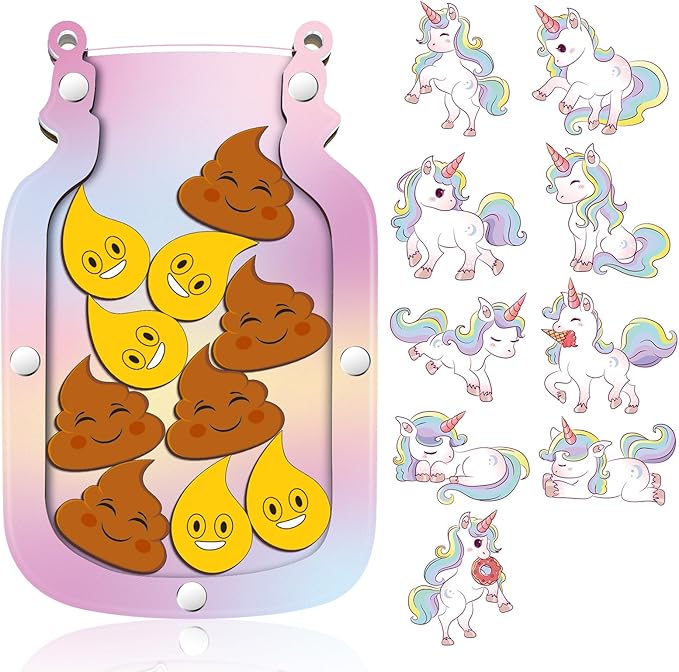 Qunclay Reward Jar for Kids Pot Training Reward Jar Classroom Incentive Good Behavior Responsibility Chart for Christmas Boys Girls Gift(Unicorn Style)